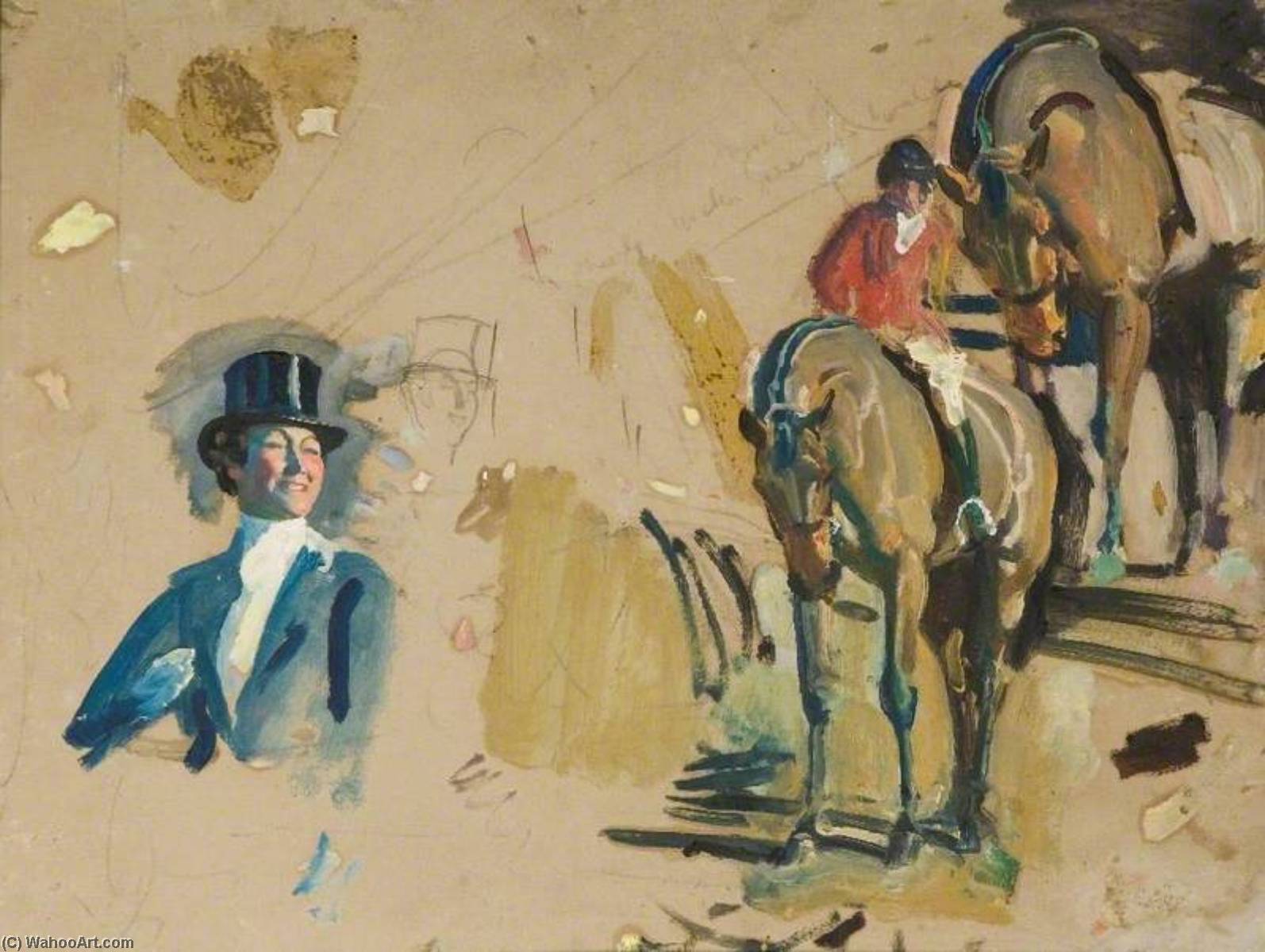 Studien Eines Jägers Und Seines Pferdes Sowie Von Lady Munnings — Sir Alfred James Munnings
