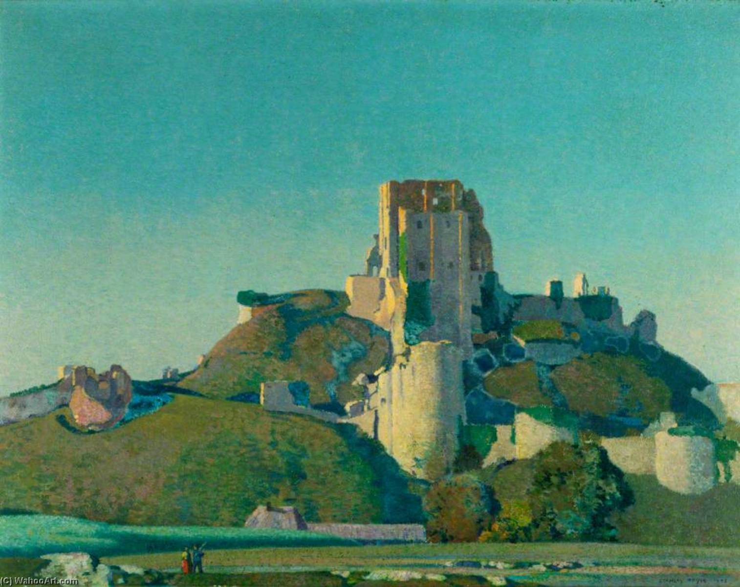 Evening Light, Corfe Castle — Stanley Royle