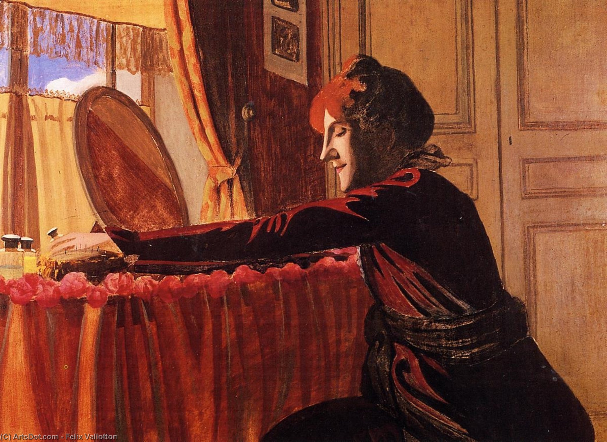 Madame Felix Vallotton At Her Dressing Table — Феликс Валотон