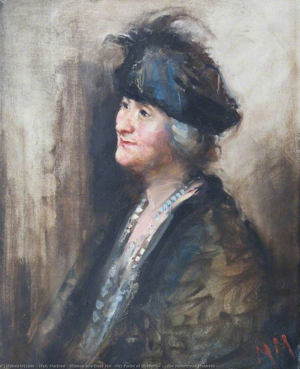 Woman In A Black Hat (mrs Parlor Of Meldreth) ('the Homestead Meldreth') — Mary Macleod