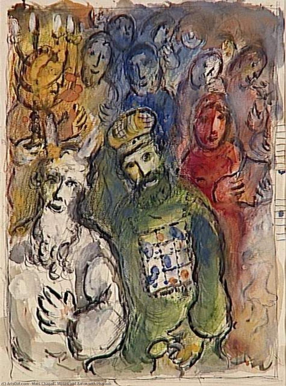 Moses And Aaron With Pharaoh — Marc Chagall