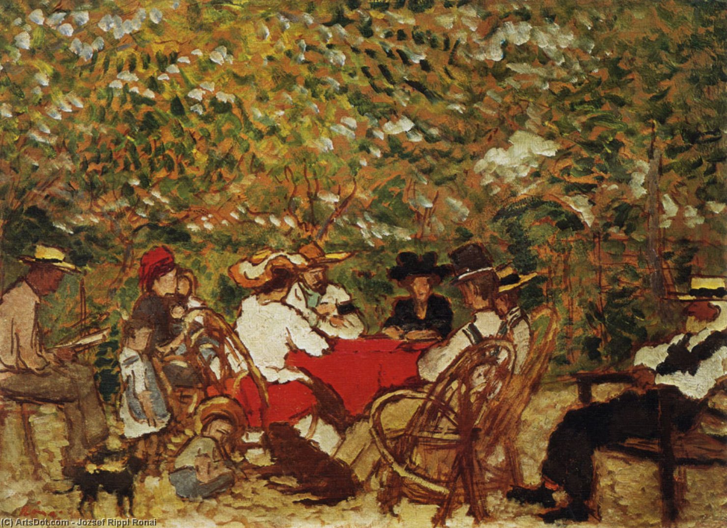 Uncle Piacsek And The Artist's Family In The Vineyard — József Rippl-rónai