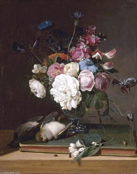 Still-life Of Flowers In A Glass Vase — Louis Léopold Boilly