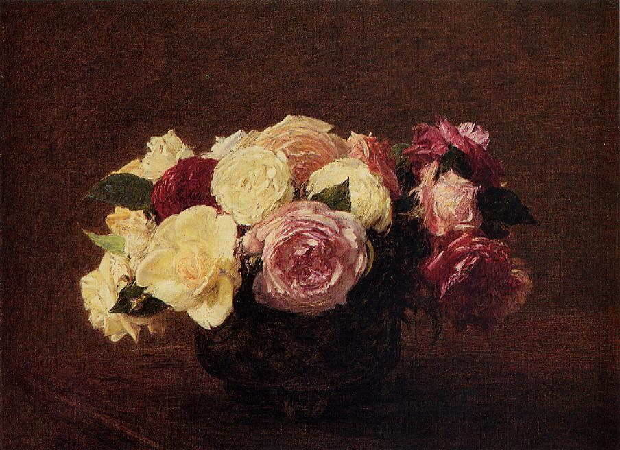 Roses 6 — Henri Fantin-latour
