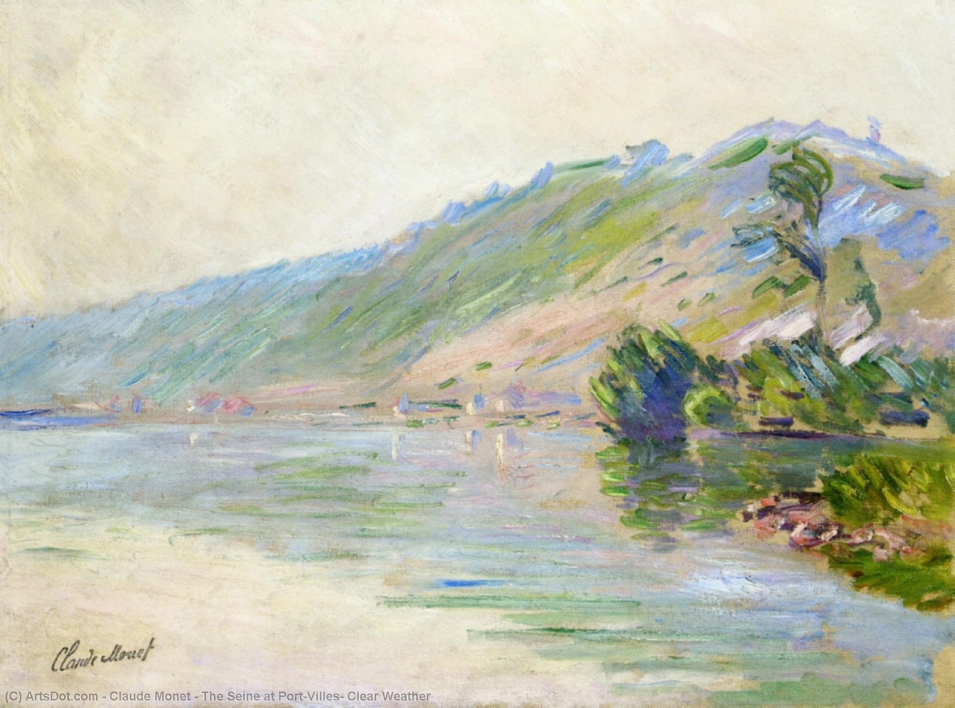 El Sena A Port-villes, Tiempo Claro — Claude Monet