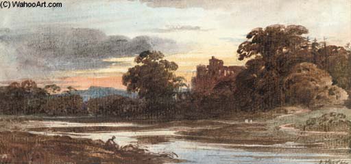 Castle Ruins At Dusk — John Varley I (the Older)