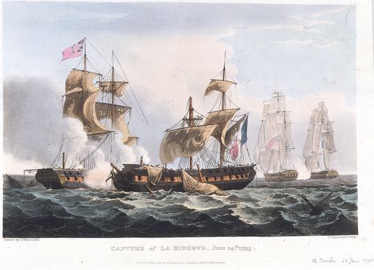 Capture Of Minerve Off Toulon — Thomas Whitcombe