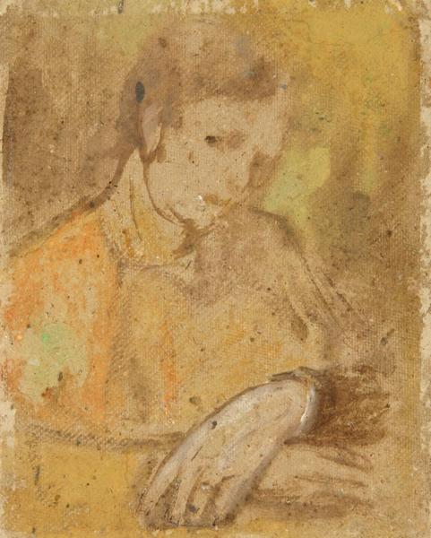 Femme Assise En Buste, Les Mains Croisées — Ежен Анатоле Каријер