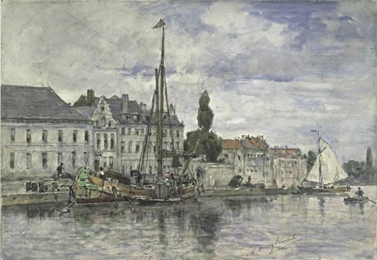 Canal In Bruxelles — Johan Barthold Jongkind