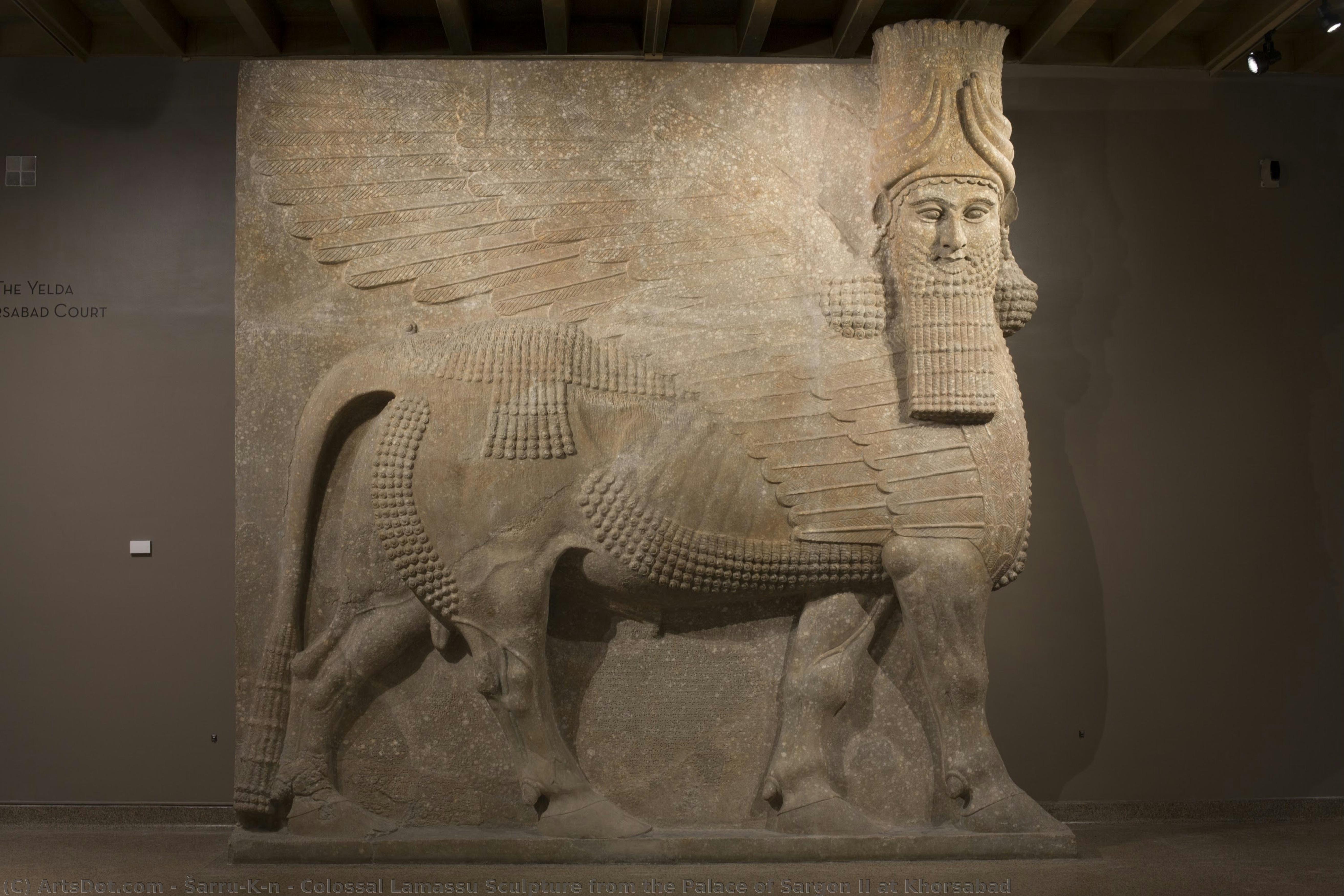 Colossal Lamassu Sculpture From The Palace Of Sargon Ii At Khorsabad — Šarru-kīn