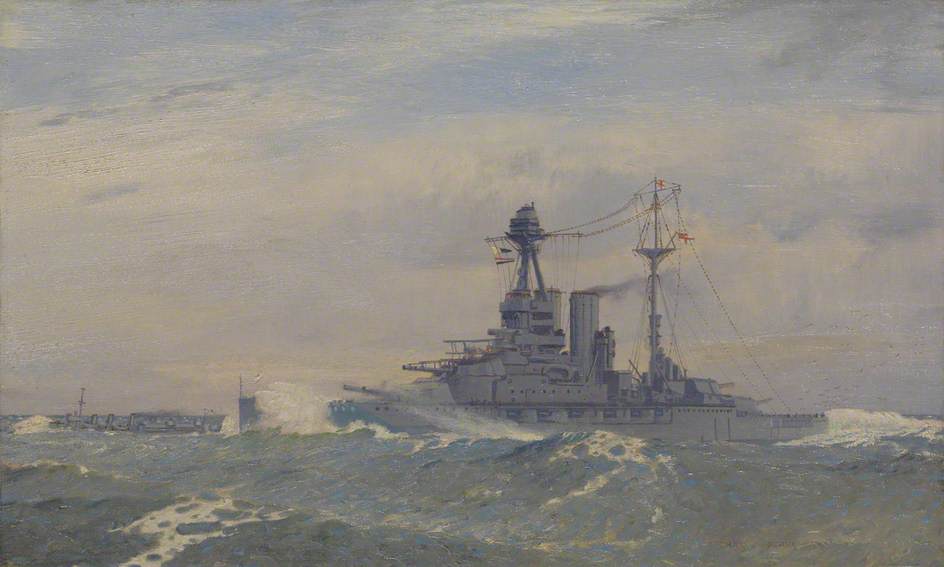 A Ship Of The Queen Elizabeth Class — Charles Pears
