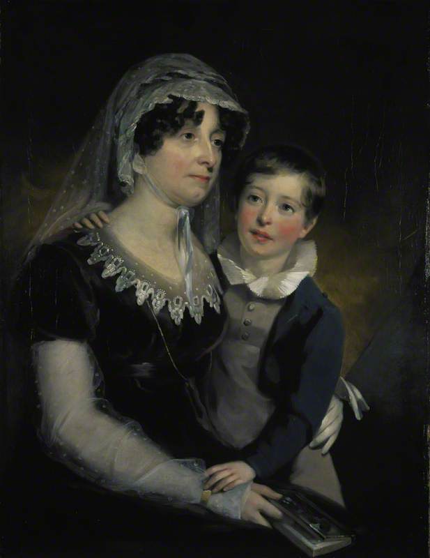 Carolina Oliphant (1766–1845), Lady Nairne, Songwriter, With Her Son William Murray Nairne (1808–1837), Later 6th Lord Nairne — Sir John Watson Gordon