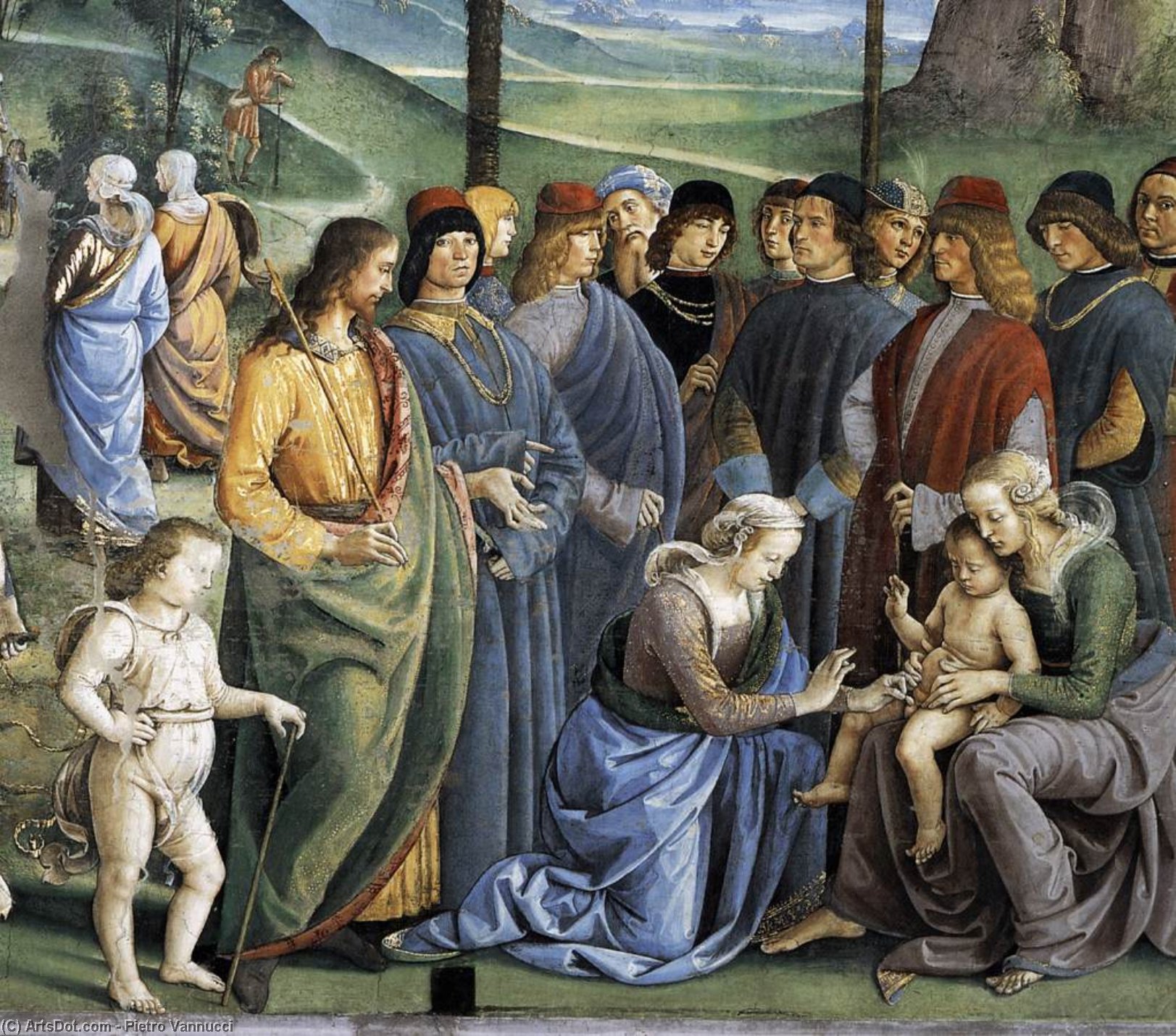 El Viaje De Moisés A Egipto Y La Circuncisión De Su Hijo Eliezer (detalle) — Pietro Perugino