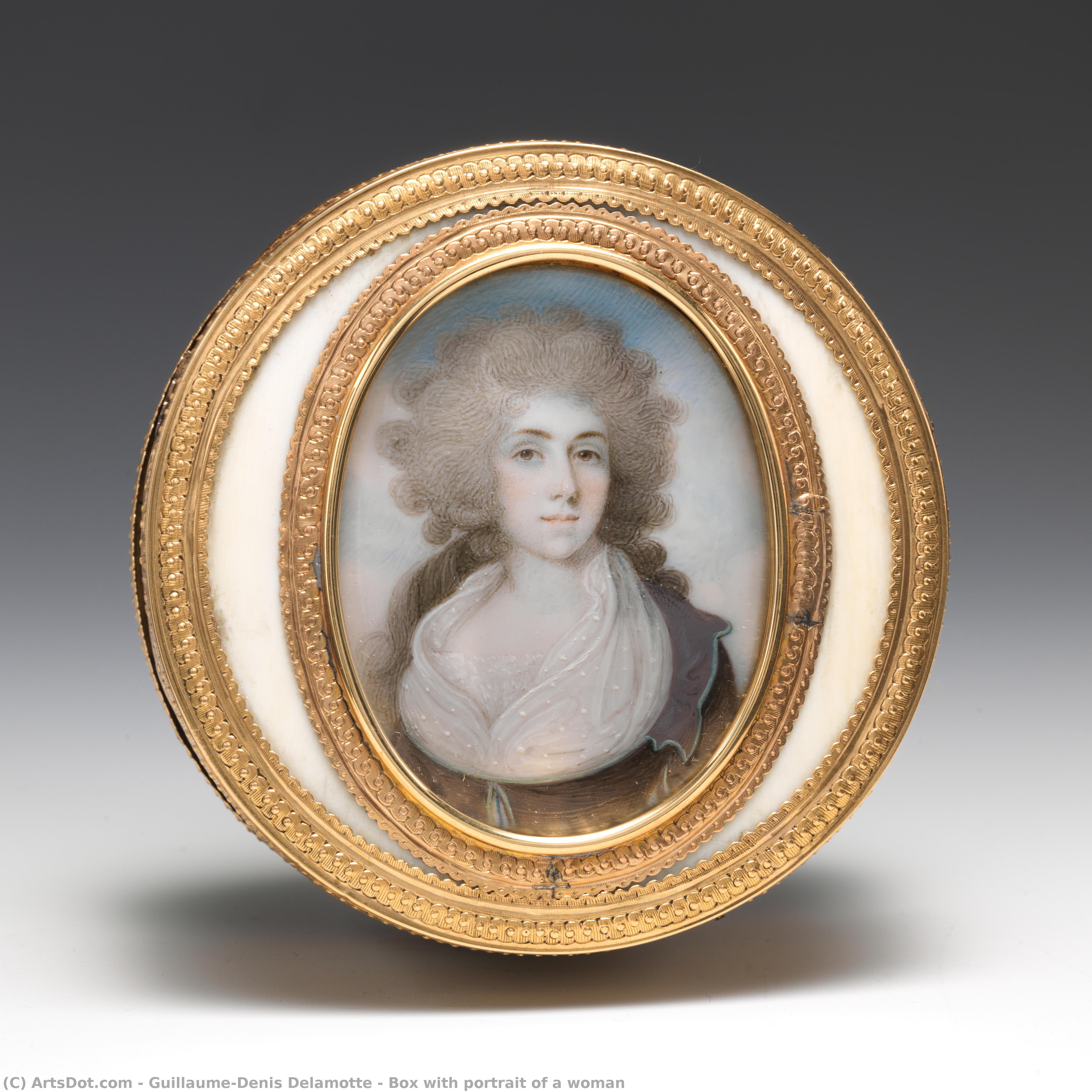 Box With Portrait Of A Woman — Guillaume-denis Delamotte
