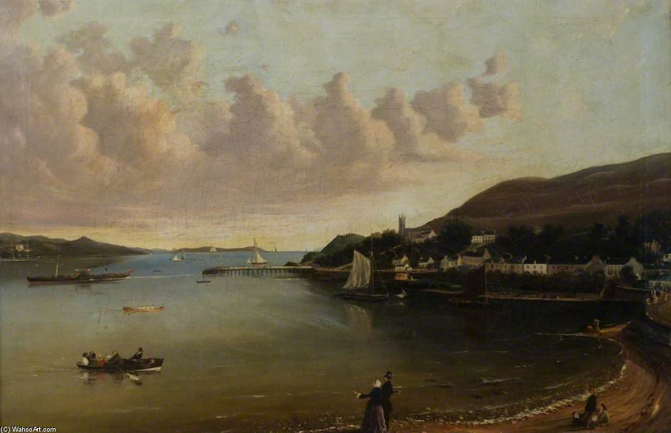 A Prospect Of Dunoon From The East Bay Looking West Towards Castle Hill — Alexander Nasmyth