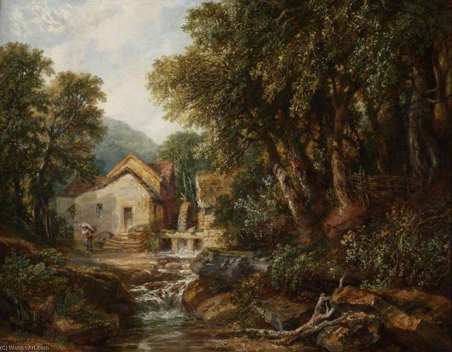 A Mill At Rowsley, Derbyshire — Henry Harris Lines
