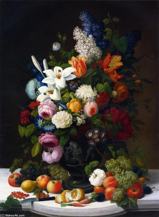 Still Life With Flowers And Fruit — Северин Розен