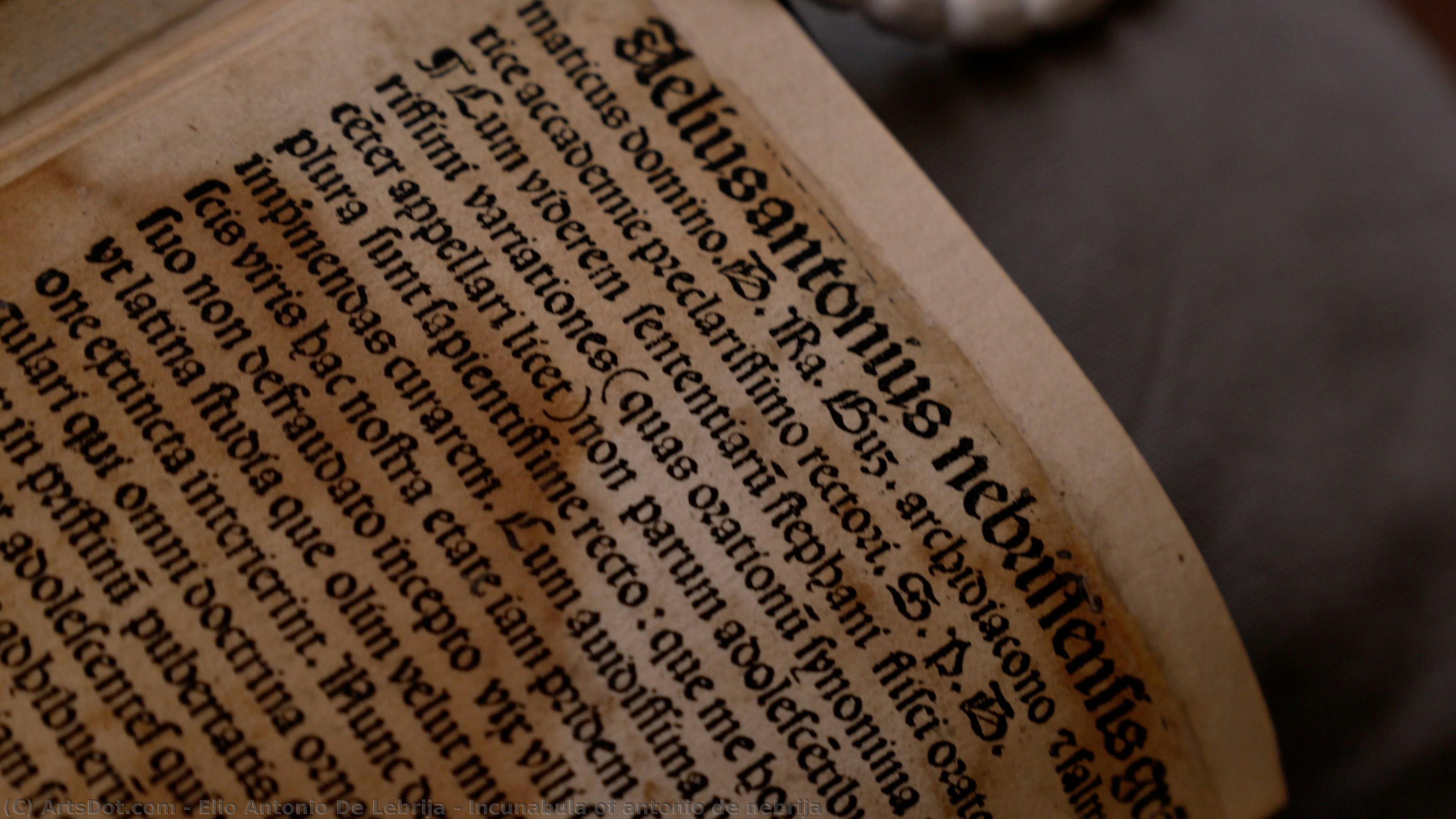 Incunabula Of Antonio De Nebrija — Elio Antonio De Lebrija
