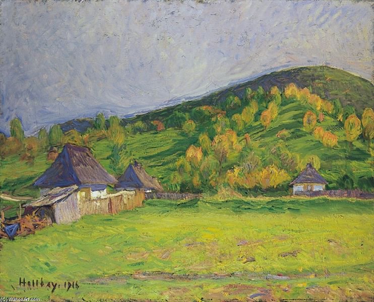 Hillside In The Morning Light — Simon Hollósy