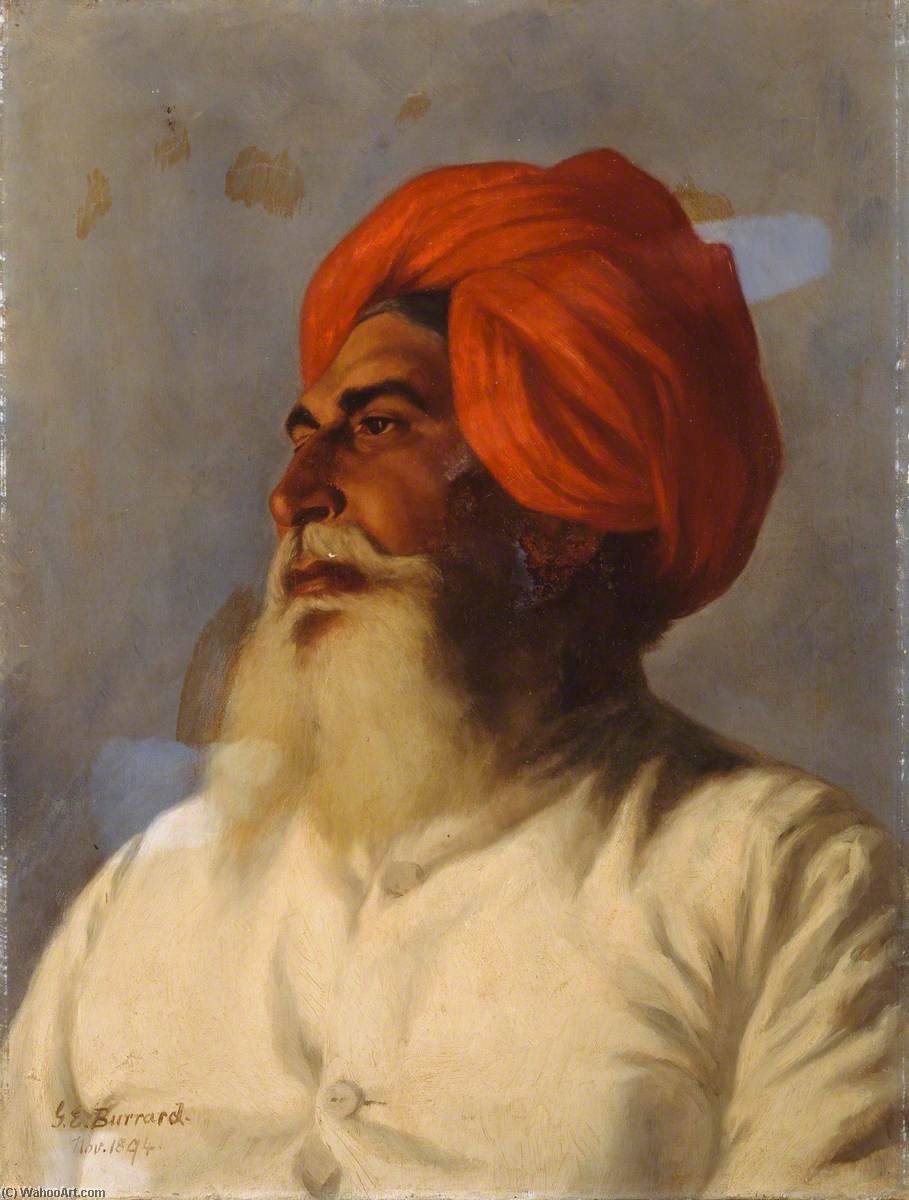 Ganda Singh, A Sikh Chaprasi (messenger) Of Colonel Wilmer’s Topographical No.14 Survey Party — Gertrude Ellen Burrard