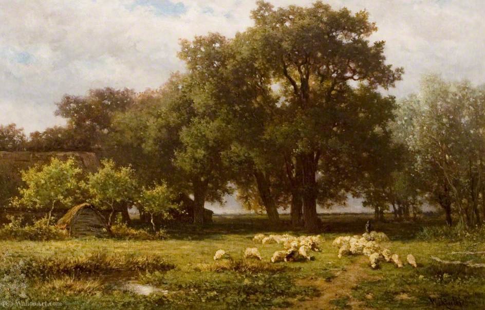 Landscape With Sheep And A Barn — Willem Roelofs