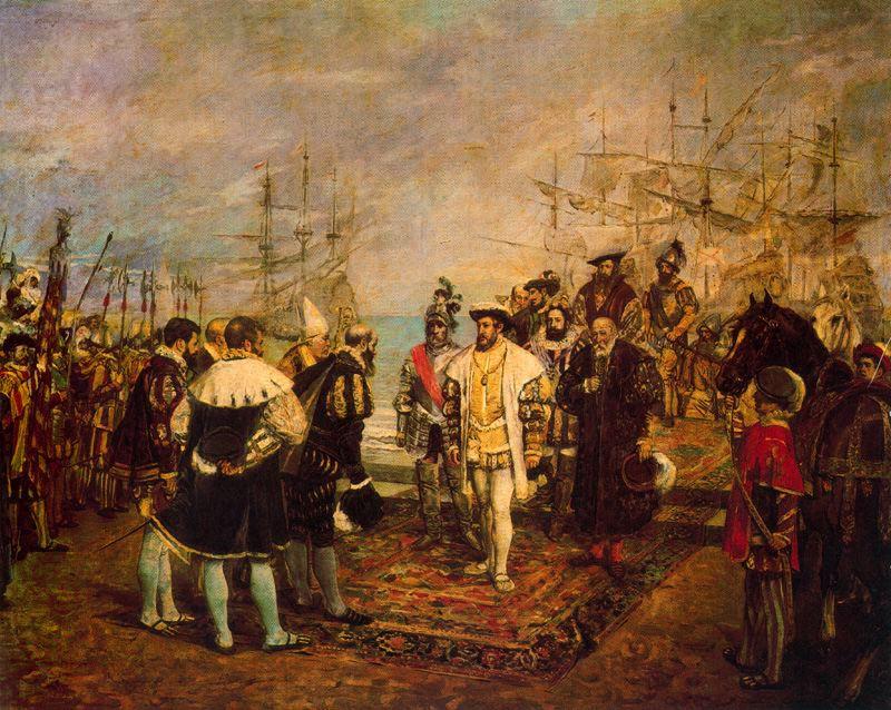 Landing Of Francis I In The Port Of Valencia — Ignacio Pinazo Camarlench
