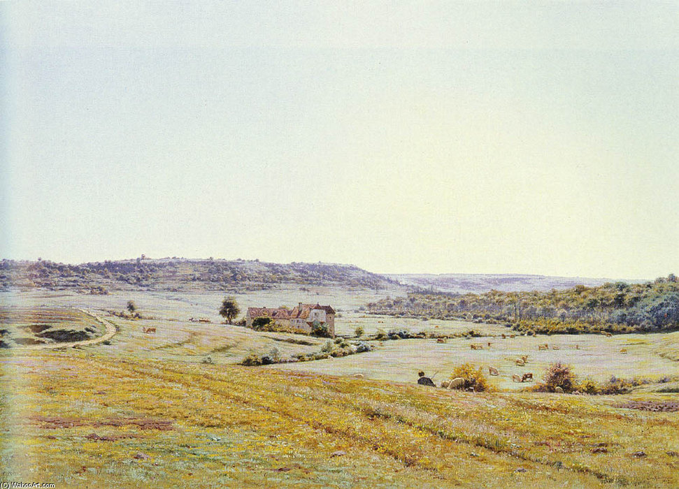 A Young Shepherd In An Extensive Landscape — Jean Ferdinand Monchablon
