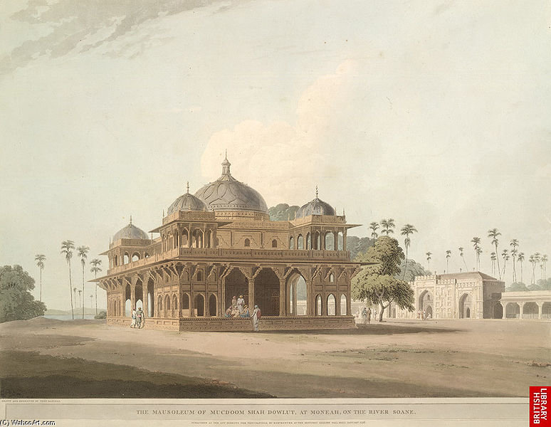 Mausoleum Of Makhdoom Shah Daulat, Maner, Patna — Edward Thomas Daniell