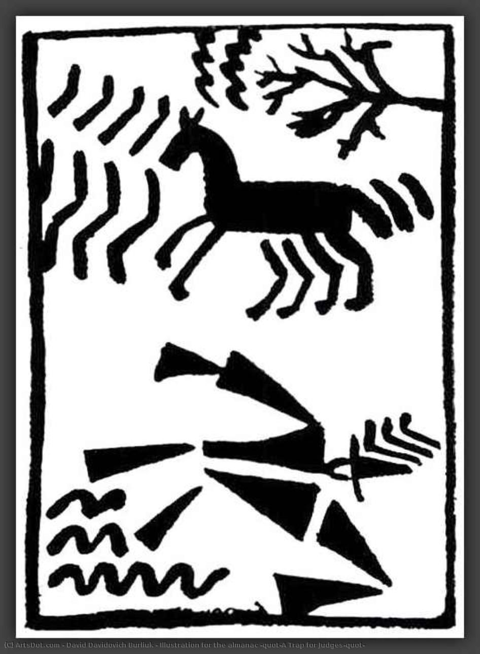 Illustration For The Almanac "a Trap For Judges" — David Davidovich Burliuk