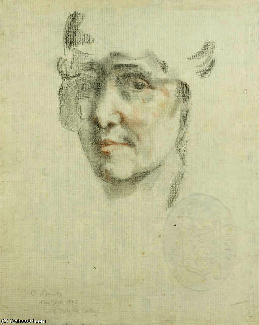 Study For A Portrait Of Mrs Nathalie Sedgwick Colby — Konstantin Andreevic Somov