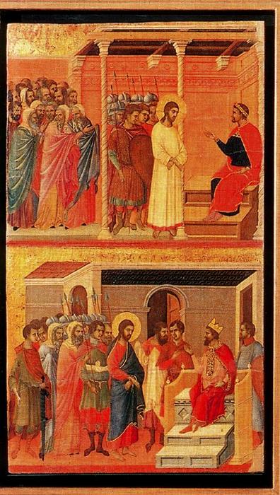 La Maestá. Cristo Ante Pilatos Y Cristo Ante Herodes — Duccio Di Buoninsegna