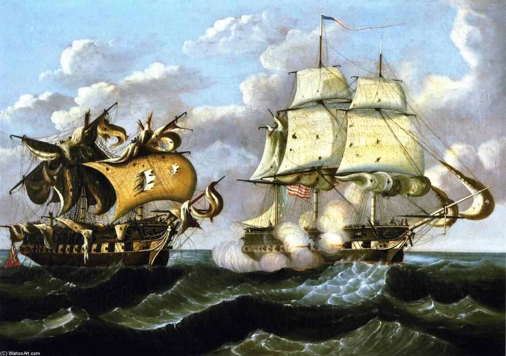 Capture Of The H.b.m. Macedonian By The U.s. Frigate United States — Thomas Chambers