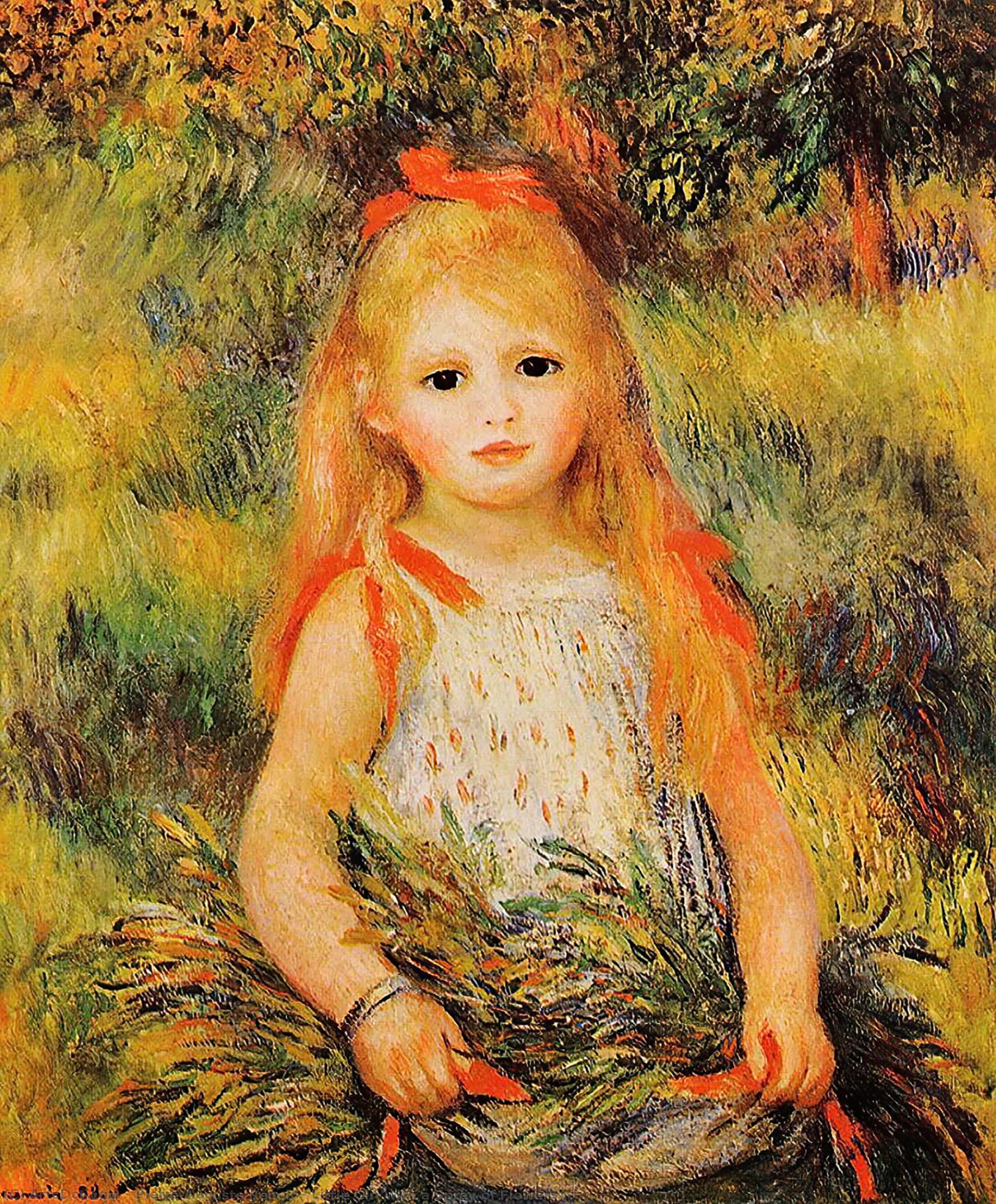 La Niña Con Un Spray De Flores — Pierre-auguste Renoir