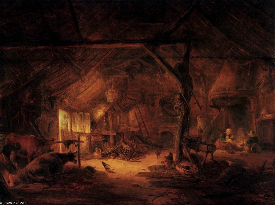 Barn Interior — Isaac Van Ostade