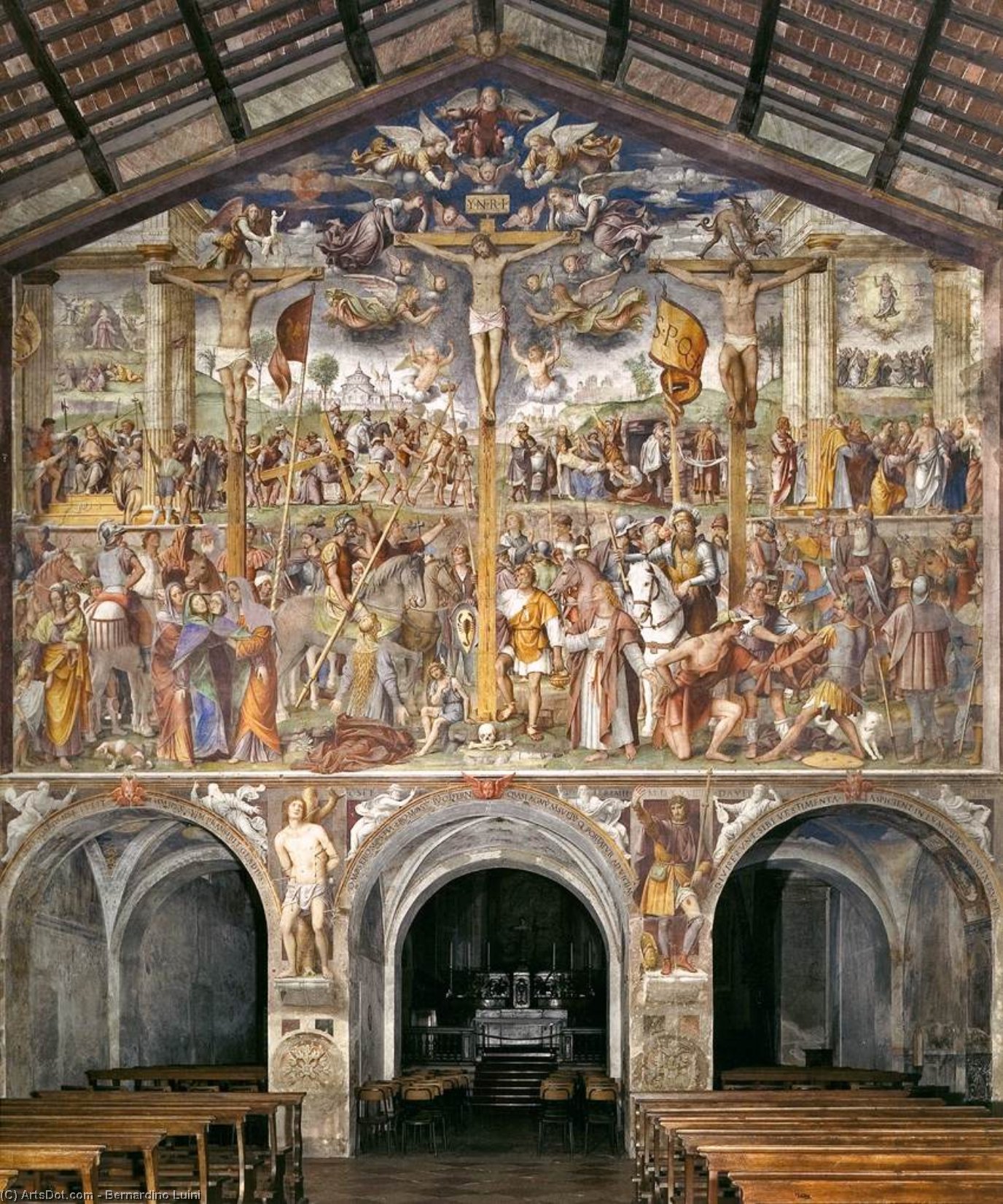 Crucifixion And Scenes From The Life Of Christ — Bernardino Luini