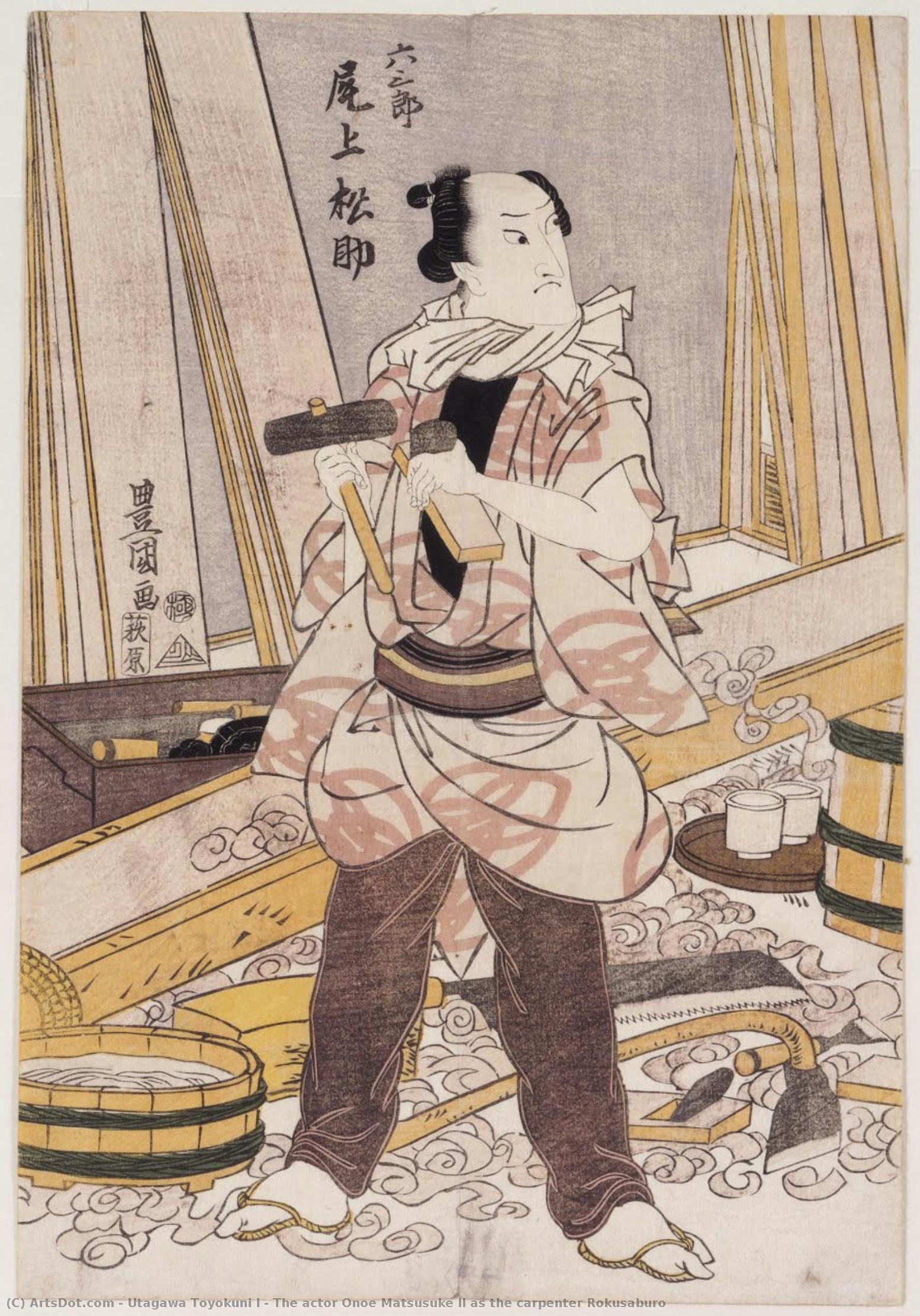 The Actor Onoe Matsusuke Ii As The Carpenter Rokusaburo — Utagawa Toyokuni I