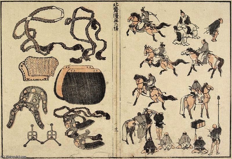 Horse Riders And Harness — Katsushika Hokusai