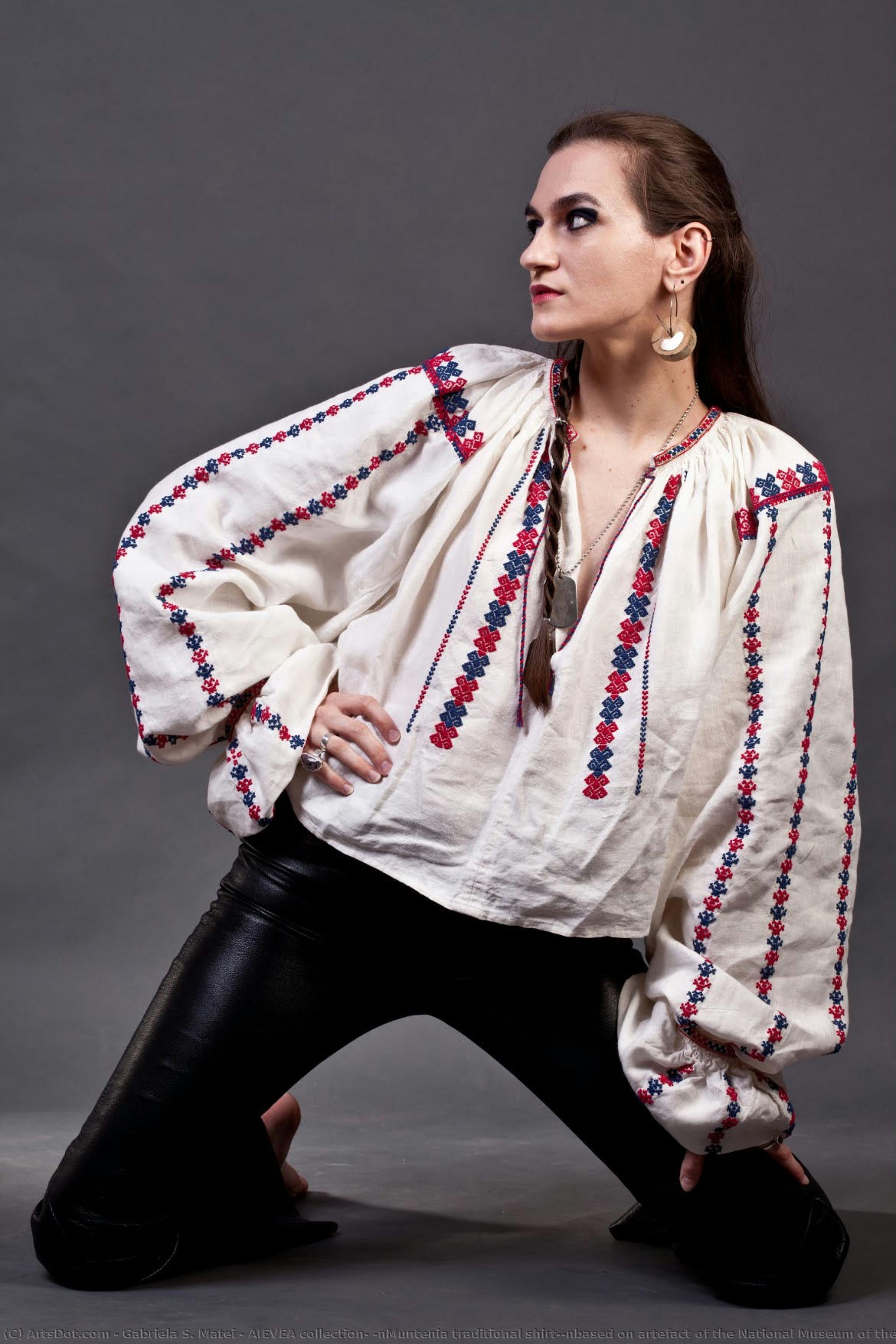 Aievea Collection; \nmuntenia Traditional Shirt;\nbased On Artefact Of The National Museum Of The Romanian Peasant — Gabriela S. Matei