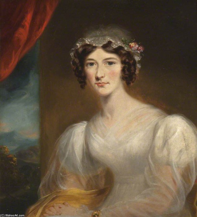 Portrait Of An Unknown Young Lady In White — George Henry Harlow