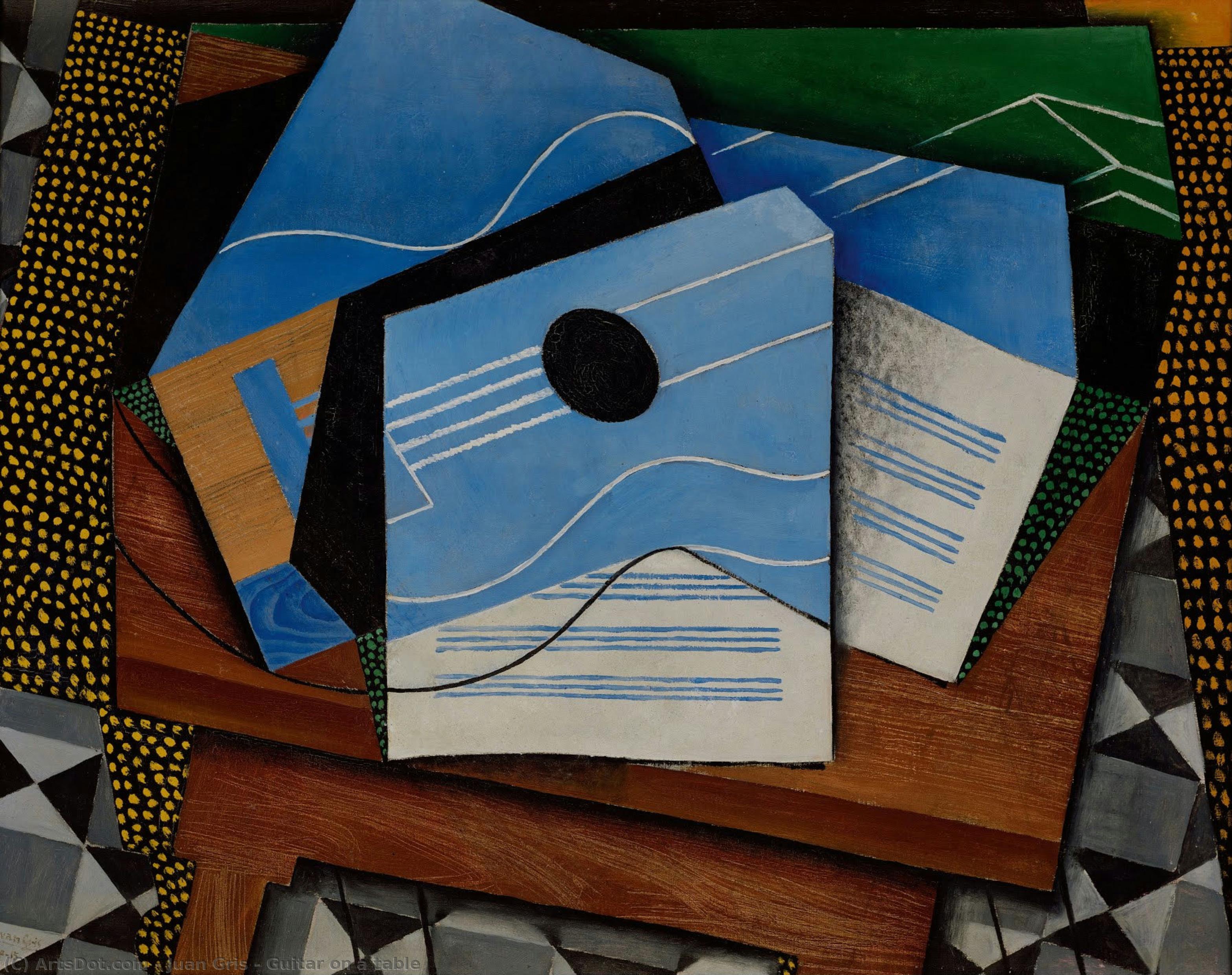 Gitarre Auf Einem Tisch — Juan Gris