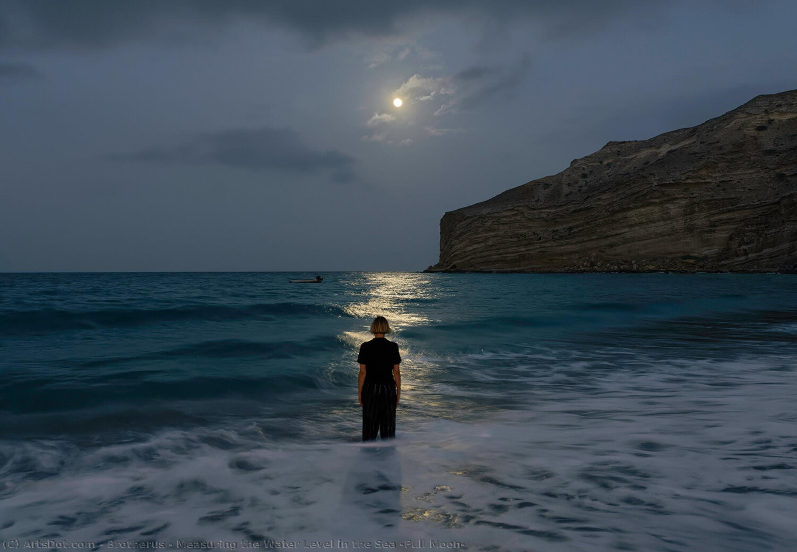 Measuring The Water Level In The Sea (full Moon) — Elina Brotherus
