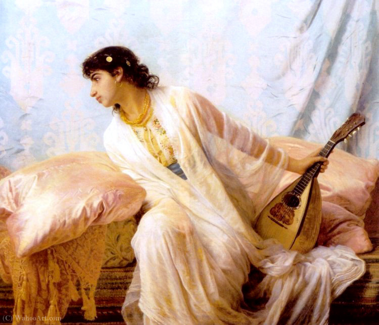 To Her Listening Ear Responsive Chords Of Music Came Familia — Edwin Longsden Long