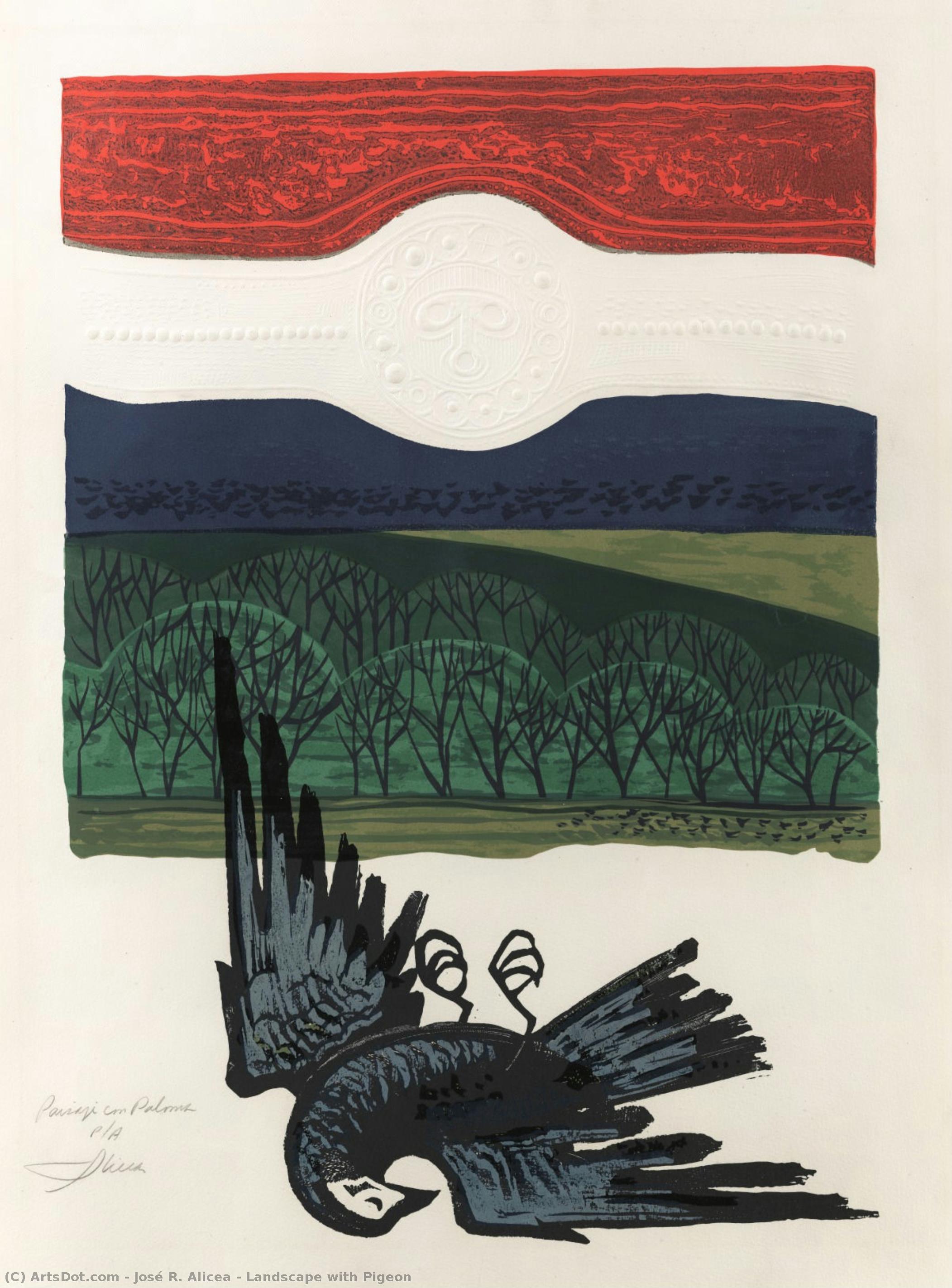 Landscape With Pigeon — José R. Alicea