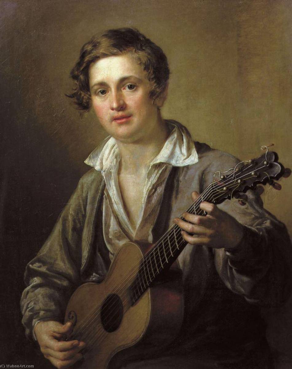 The Guitar Player — Wassili Tropinin