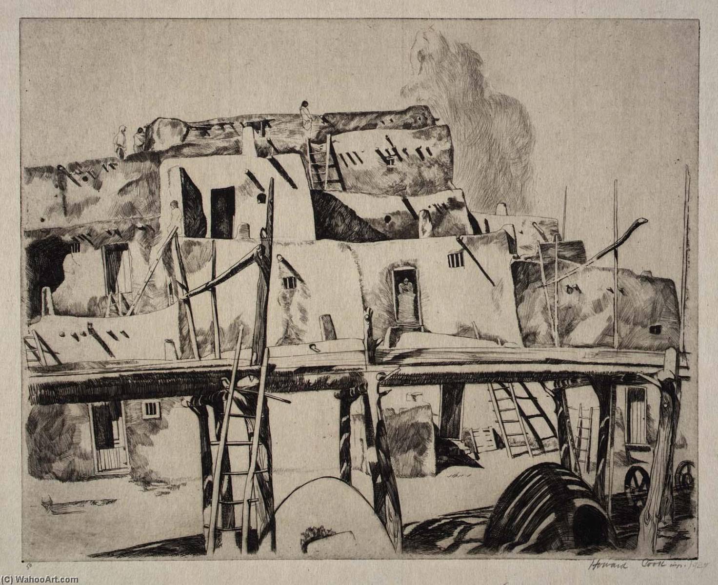 Taos Pueblo — Howard Cook