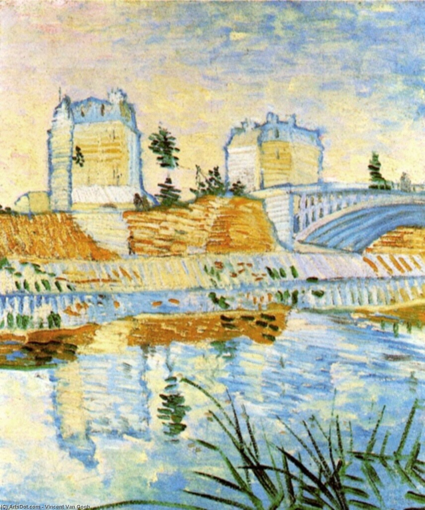Die Seine Mit Dem Pont De Clichy — Vincent Willem Van Gogh