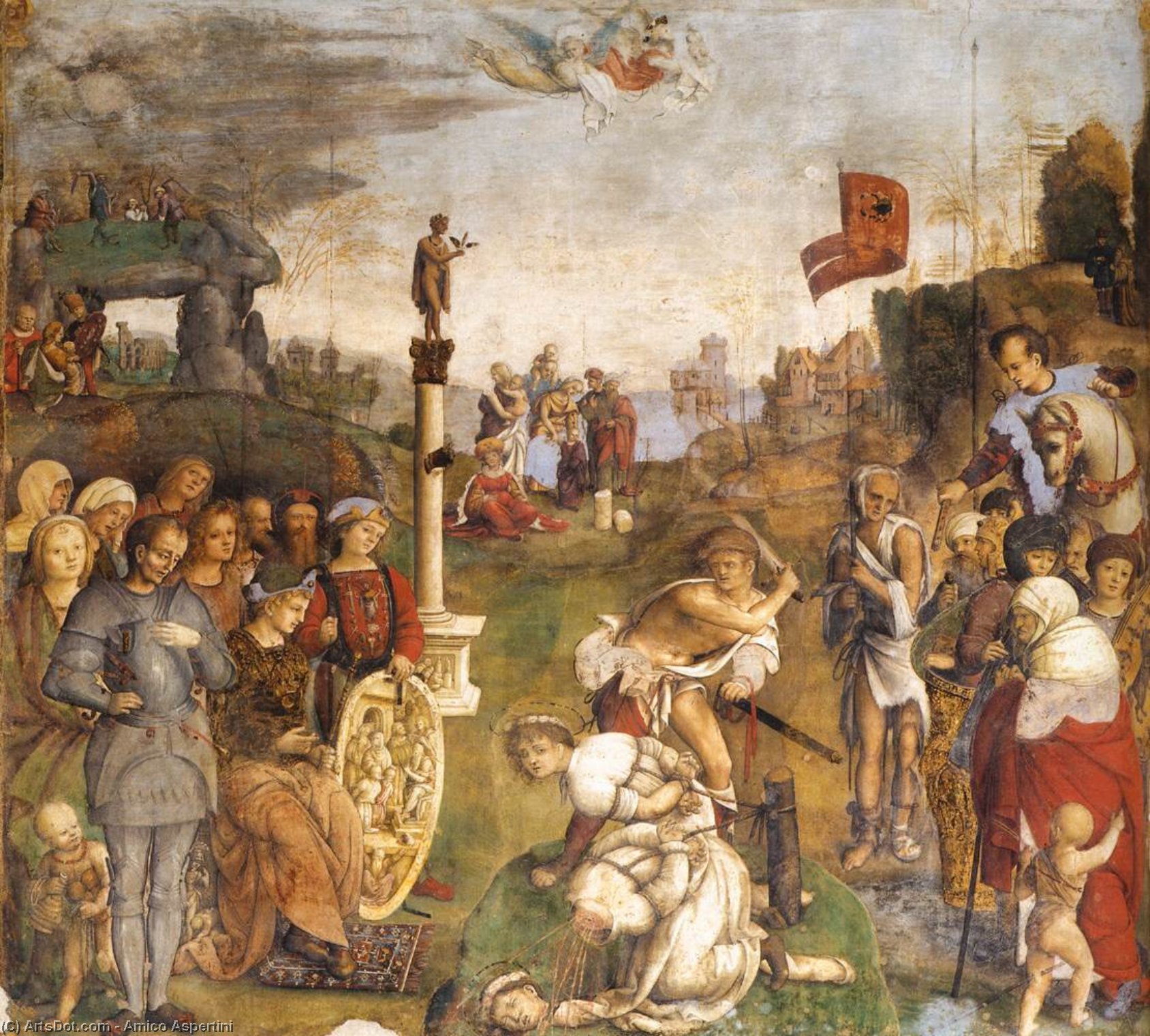 Legend Of Sts Cecilia And Valerian, Scene 5 — Amico Aspertini
