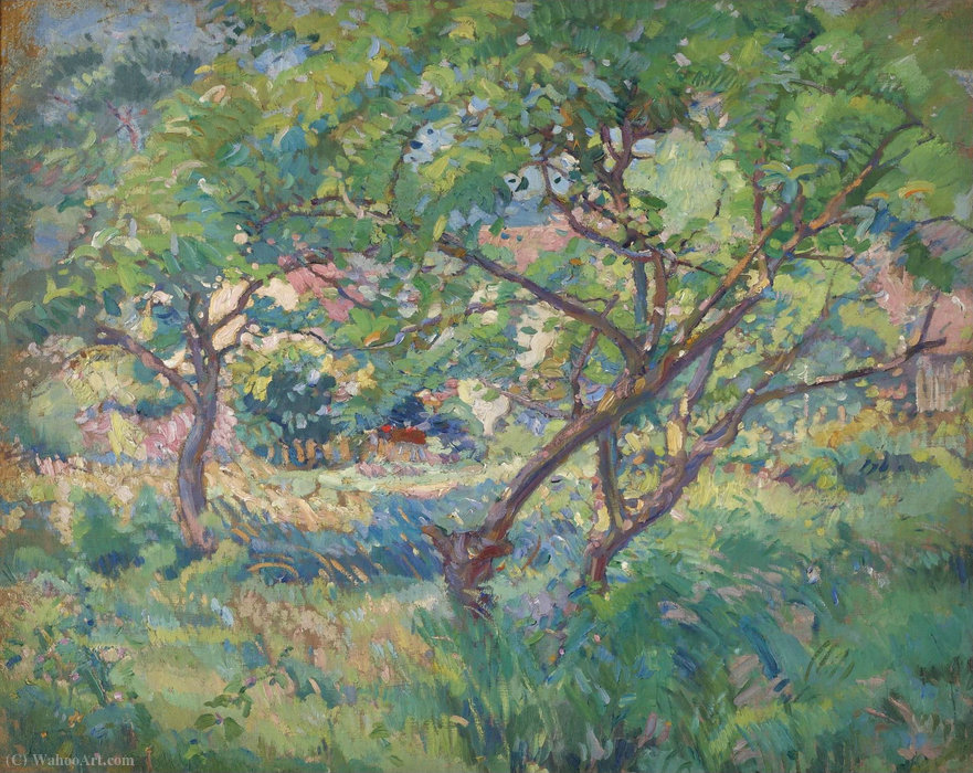 The Artist's House Seen Through Trees, (1909) — Karl Albert Buehr