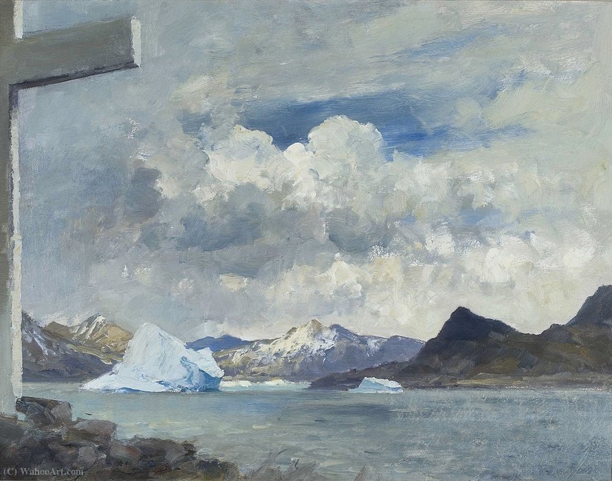 Shackleton’s Cross, Grytviken Bay, South Georgia, (1957) — Edward Seago
