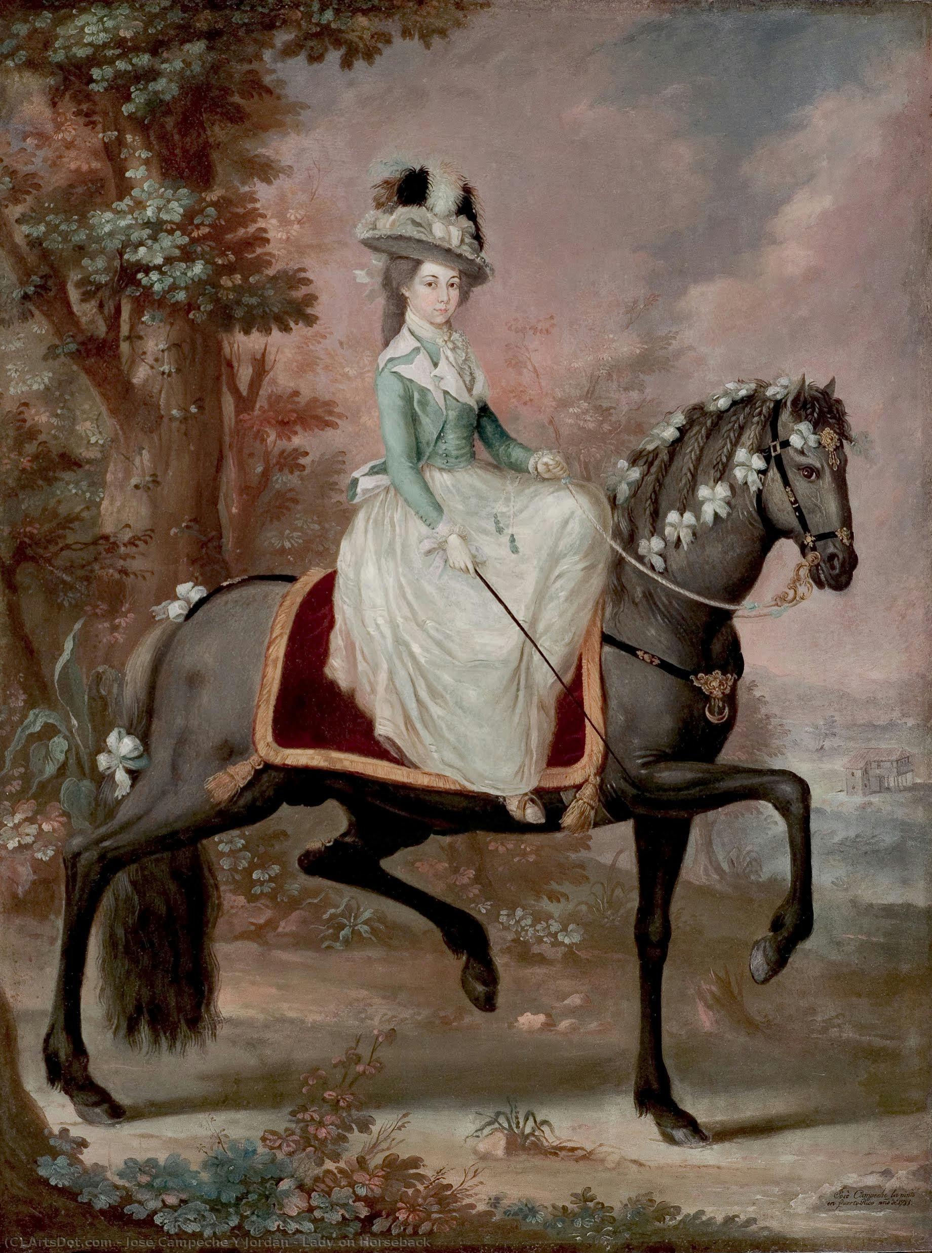 Lady On Horseback — José Campeche Y Jordán
